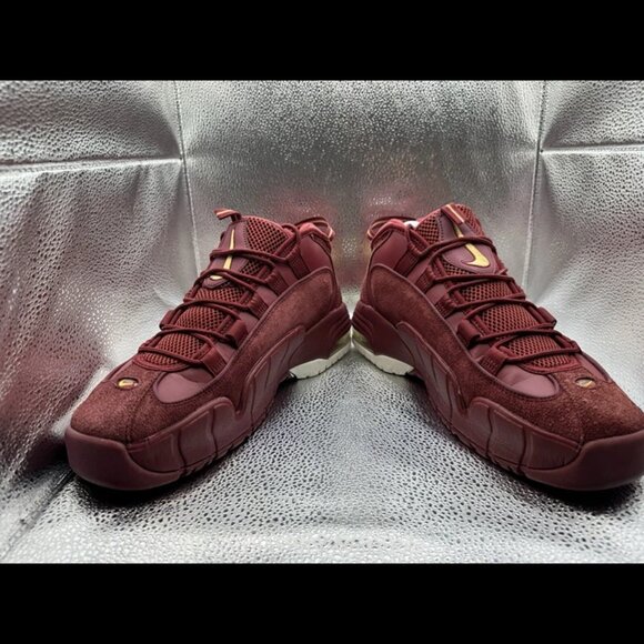 RARE 🚀 Size 9.5 - Nike Air Max Penny 1 Red Maroon White Gold 685153-601 - Picture 4 of 10